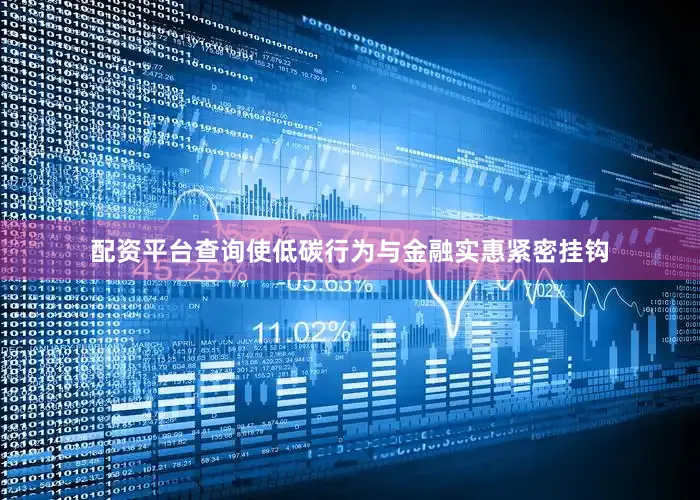 配资平台查询使低碳行为与金融实惠紧密挂钩